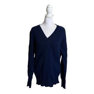 Vintage Gaeltarra West Country Irish Shetland Blue Knit 100% Wool Sweater EU 40